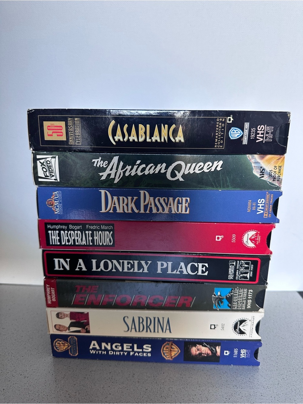 Humphrey Bogart VHS Lot of 8 - Very Clean Excellent Condition
